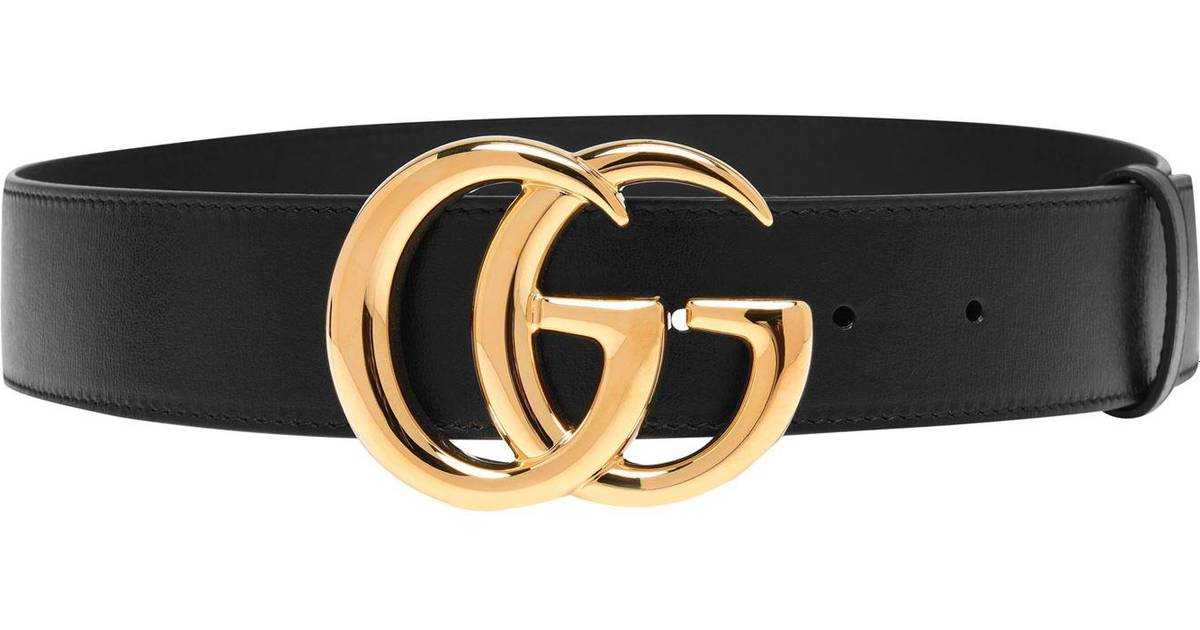 Gucci GG Marmont Belt - Black (2 butikker) • Se priser »