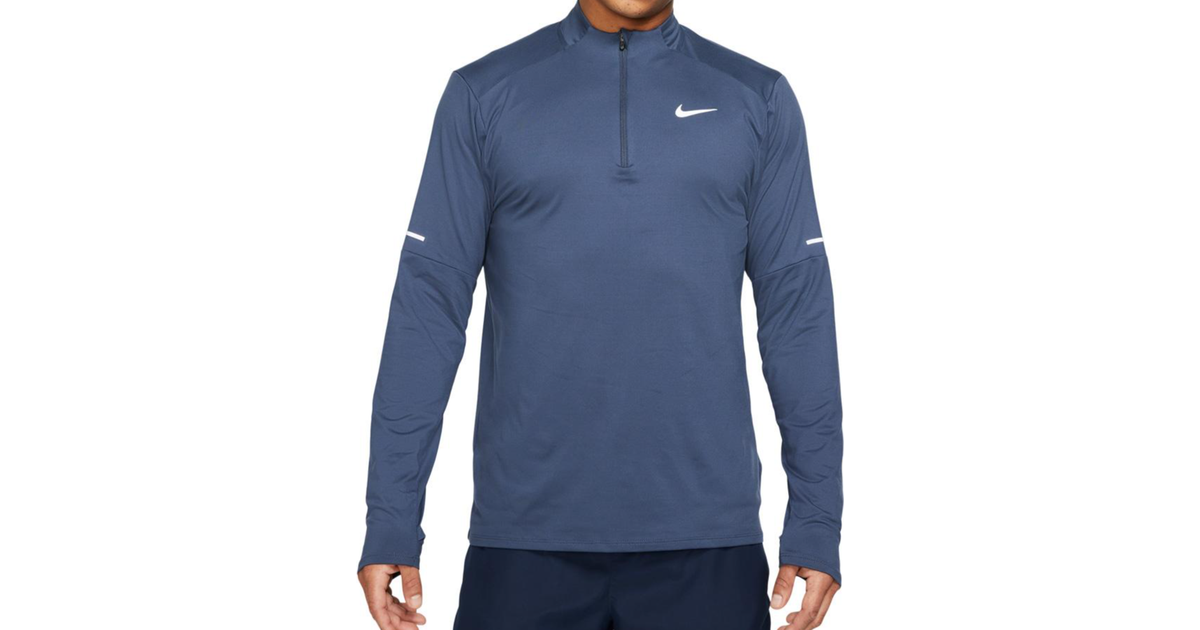 Nike Dri-FIT 1/4-Zip Running Top Men - Thunder Blue/Reflective Silver •  Pris »