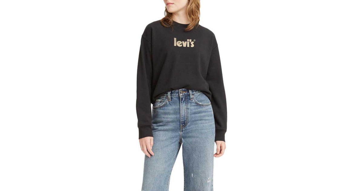 Levi's Standard Graphic Crew Neck Sweatshirt - Black • Pris »
