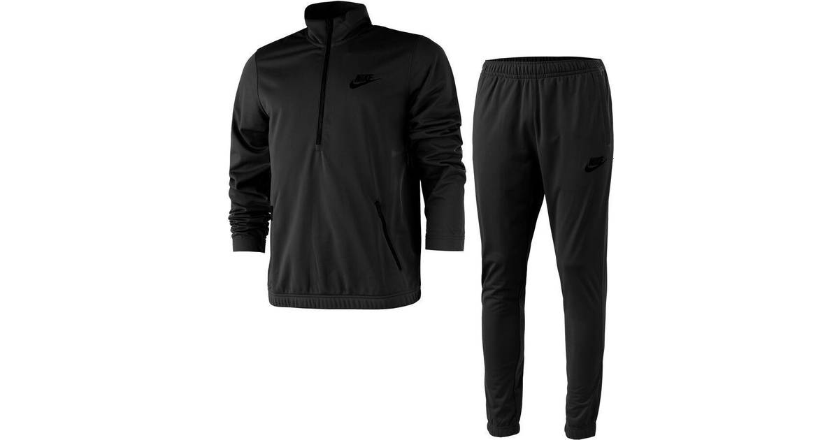 Nike Sportswear Sport Essentials Poly-Knit Tracksuit Men - Black/Dark Smoke  Grey • Pris »