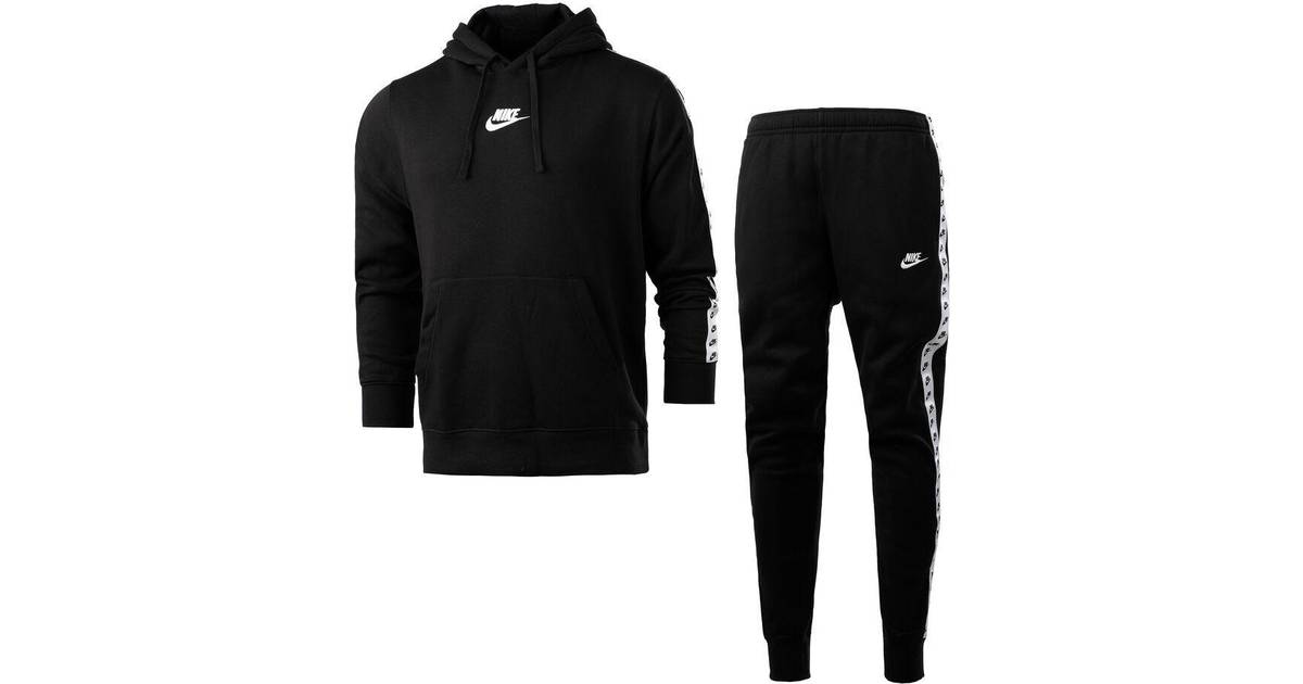 Nike Sportswear Sport Essentials Fleece Tracksuit Men - Black/White • Pris »
