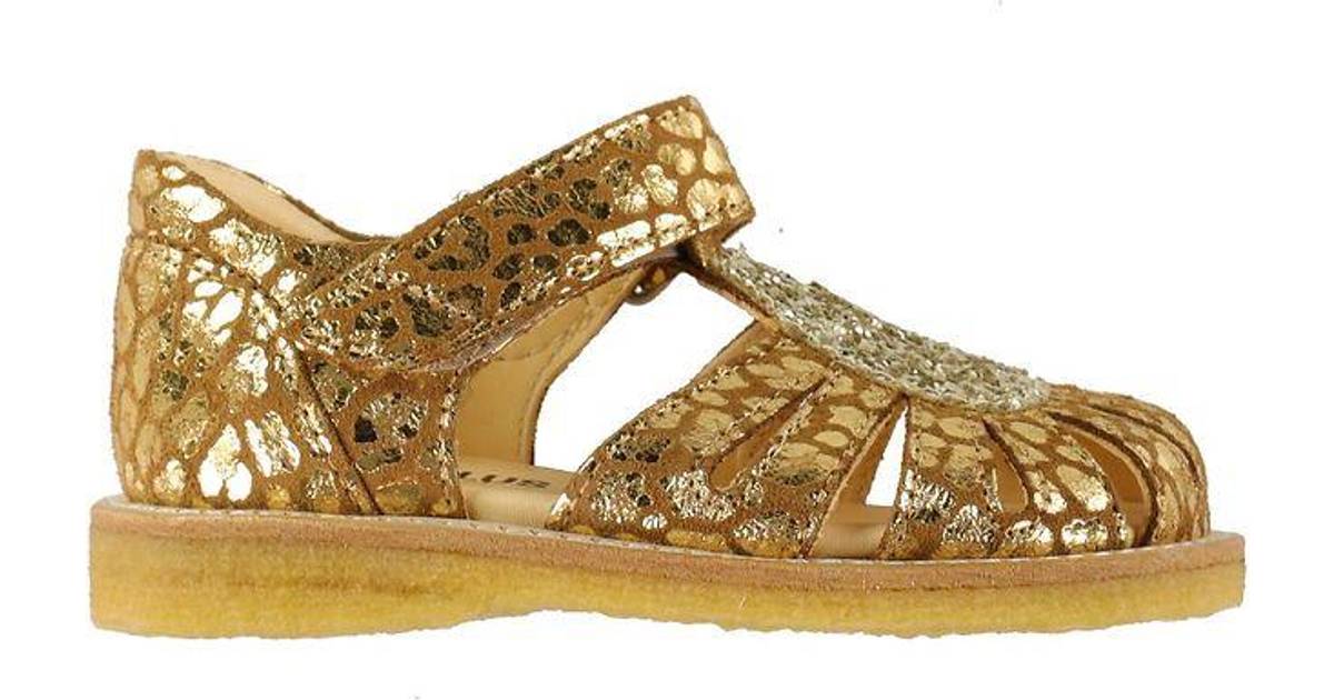 Angulus Sandal with Velcro - Gold Leo/Champagne Glitter • Pris »