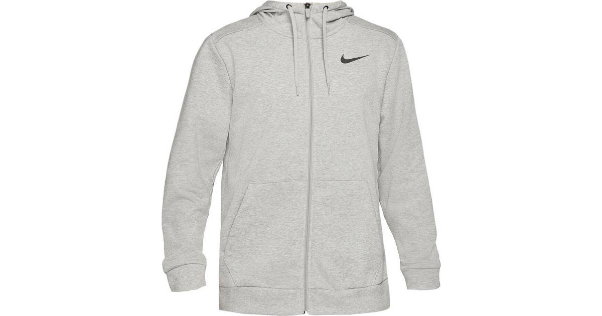 Nike Dri-FIT Full-Zip Training Hoodie Men - Dark Grey Heather/Black • Pris »