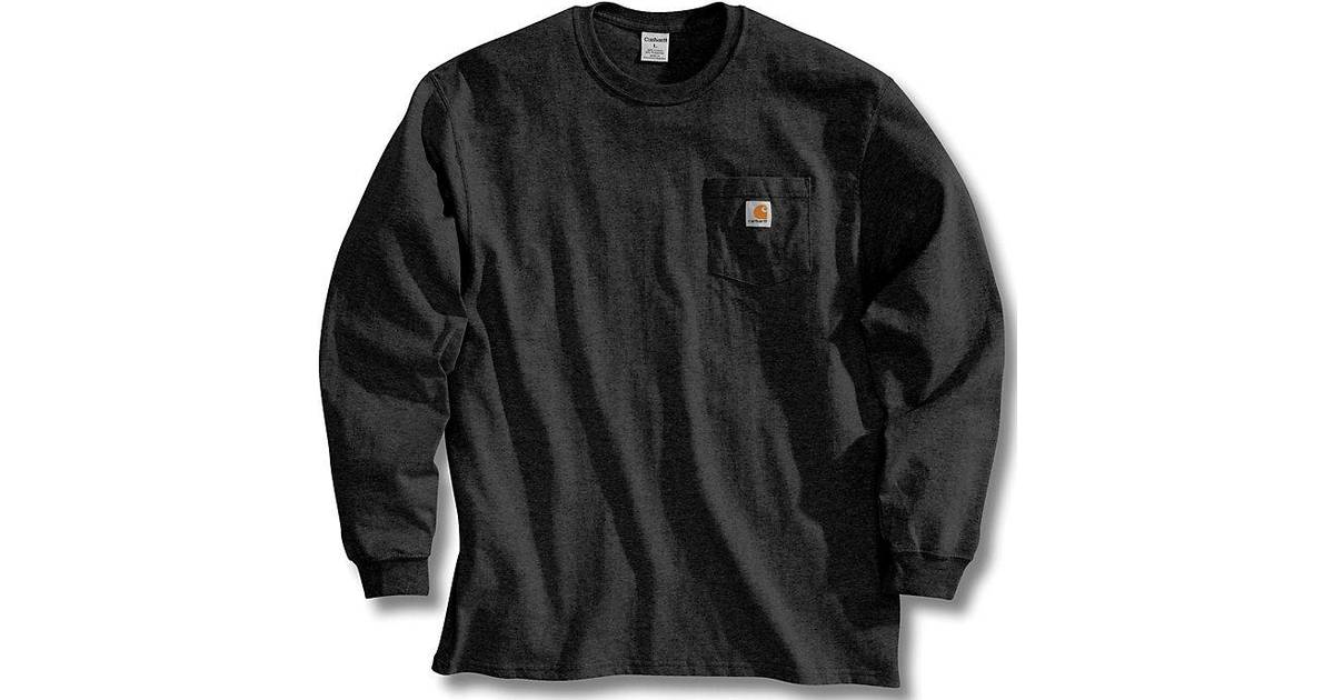Carhartt Loose Fit Heavyweight Long Sleeve Pocket T-shirt - Black • Pris »