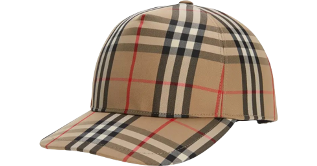 Burberry Logo Appliqué Vintage Check Cap - Archive Beige • Pris »