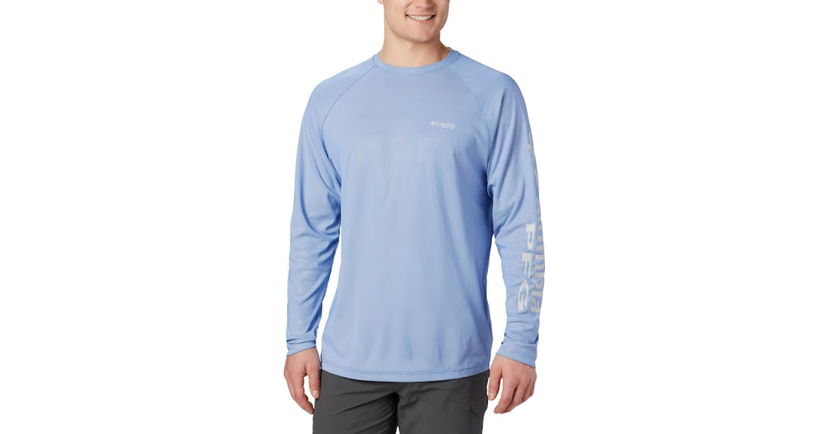 Columbia PFG Terminal Deflector Long Sleeve Shirt Big - Vivid Blue/Cool  Grey • Pris »