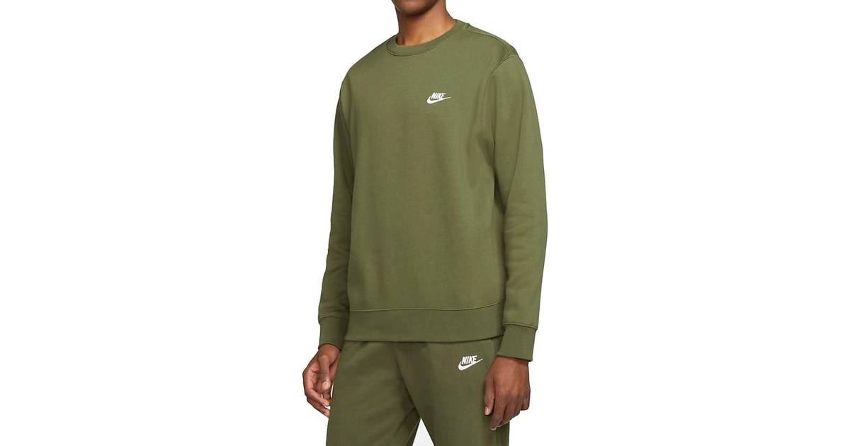 Nike Sportswear Club Fleece Crew Sweater - Rough Green/White • Pris »