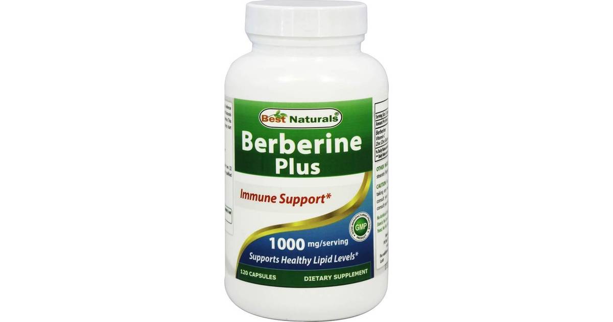 Best Naturals Berberine Plus 1000 Mg 120 Capsules • Pris 5035