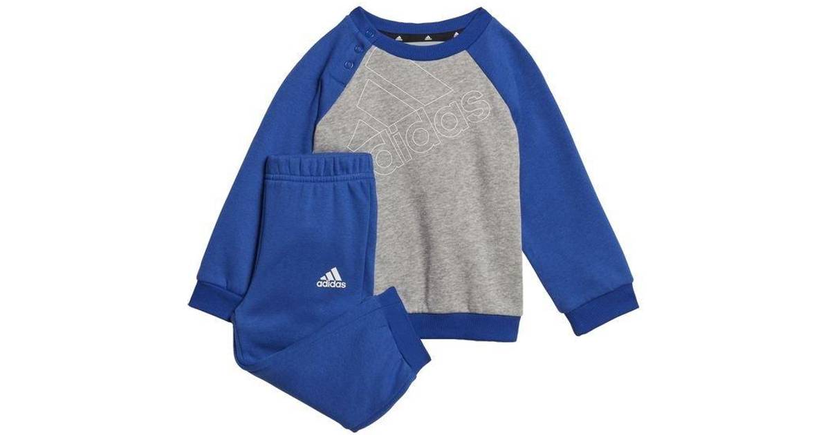 Adidas Infant Essentials Logo Sweatshirt & Pants Gender Neutral - Medium  Grey Heather/Royal Blue (HM6599) • Pris »
