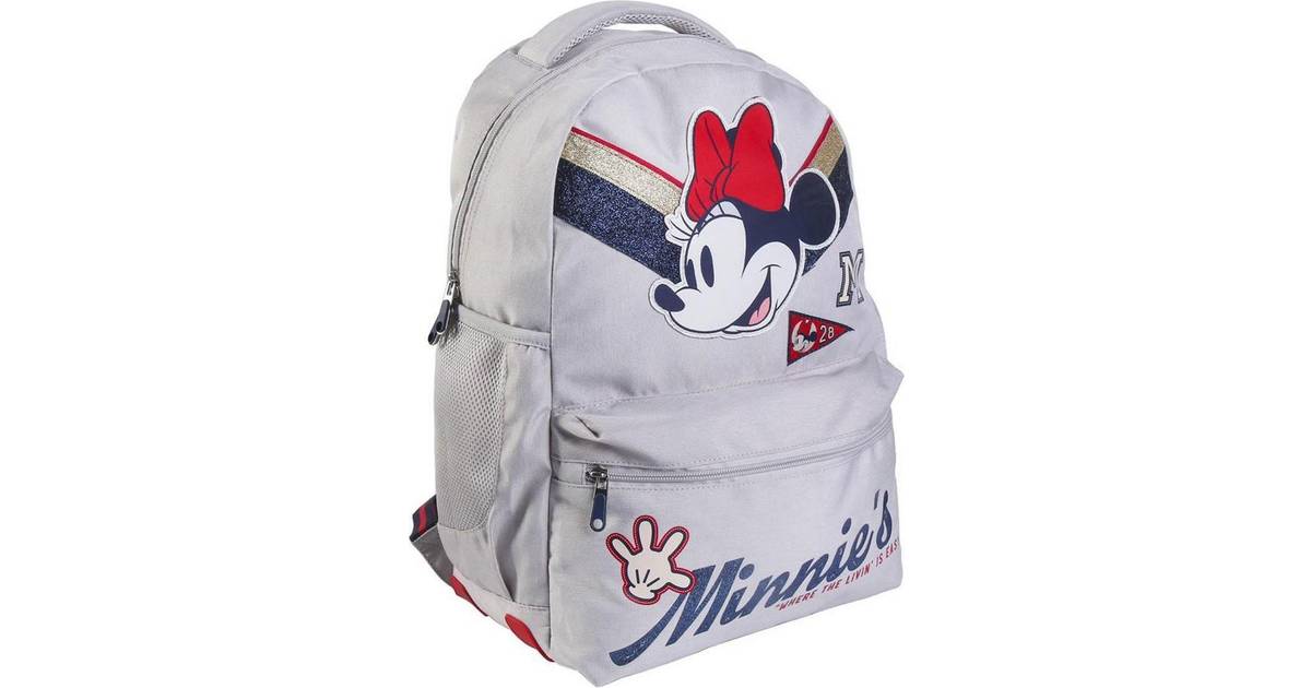 Skoletaske Minnie Mouse Lysegrå (5 butikker) • Priser »