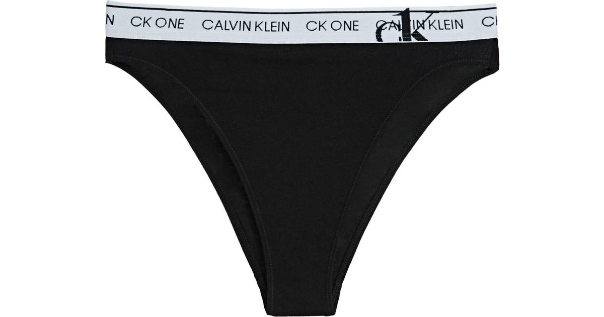 Calvin Klein High Leg Tanga Knickers - Faded Black • Pris »