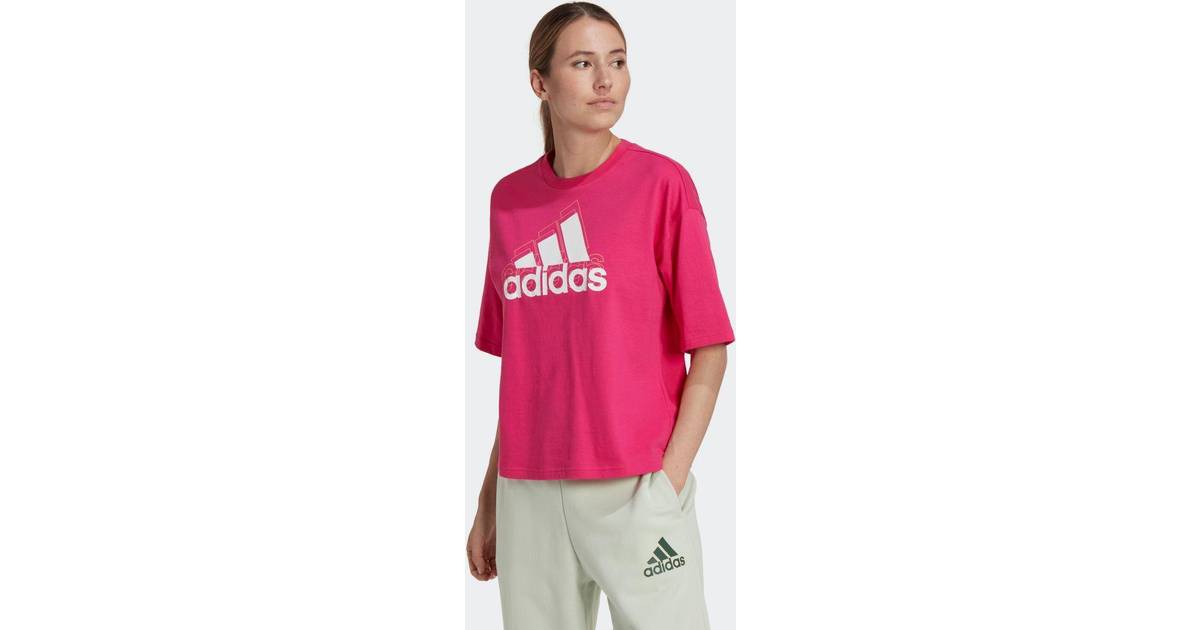 Adidas Essentials Multi-Colored Logo Loose Fit Crop Top • Pris »