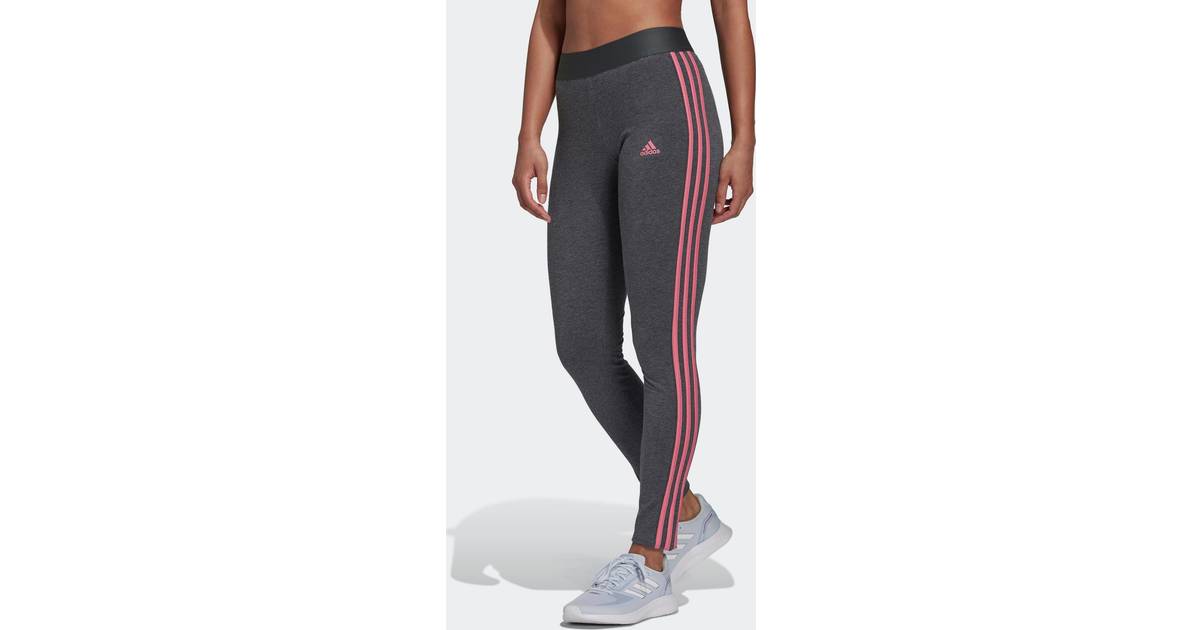 Adidas LOUNGEWEAR Essentials 3-Stripes leggings Dark Heather • Pris »