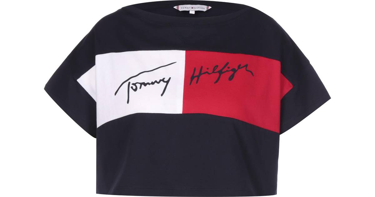 Tommy Hilfiger Signature Crop T-Shirt • PriceRunner »