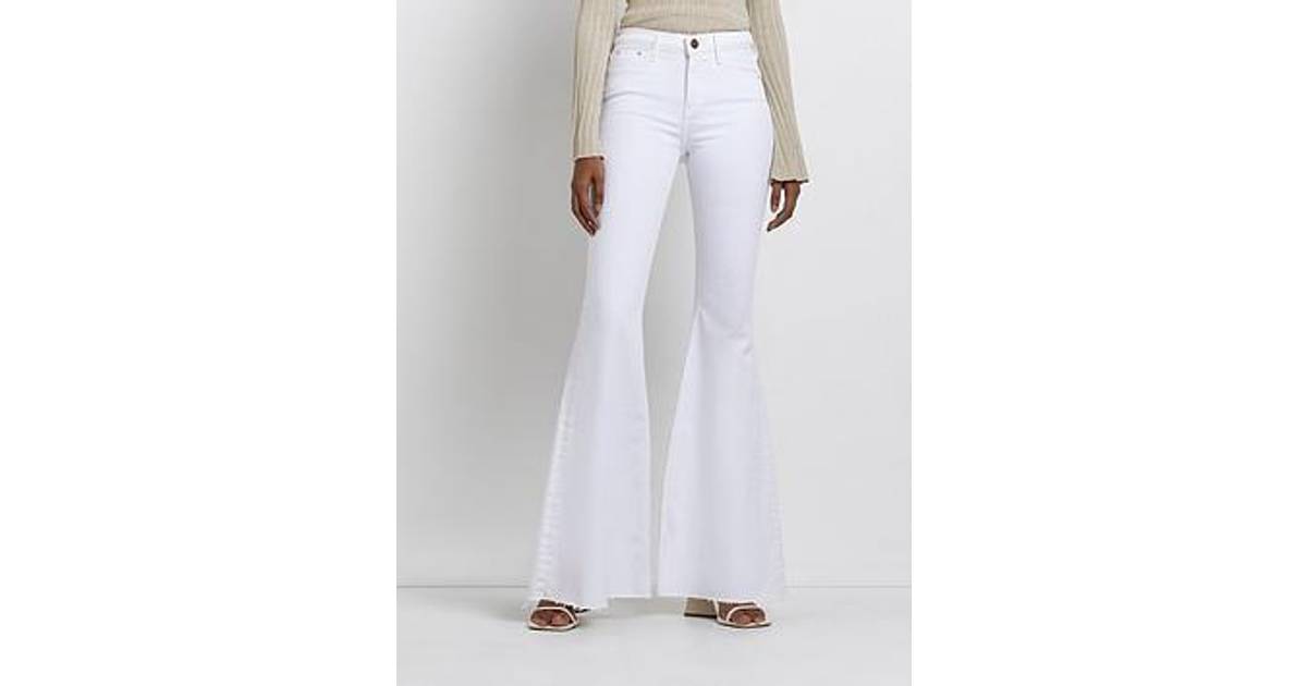 River Island Hvide jeans med svaj og mellemhøj talje • Pris »