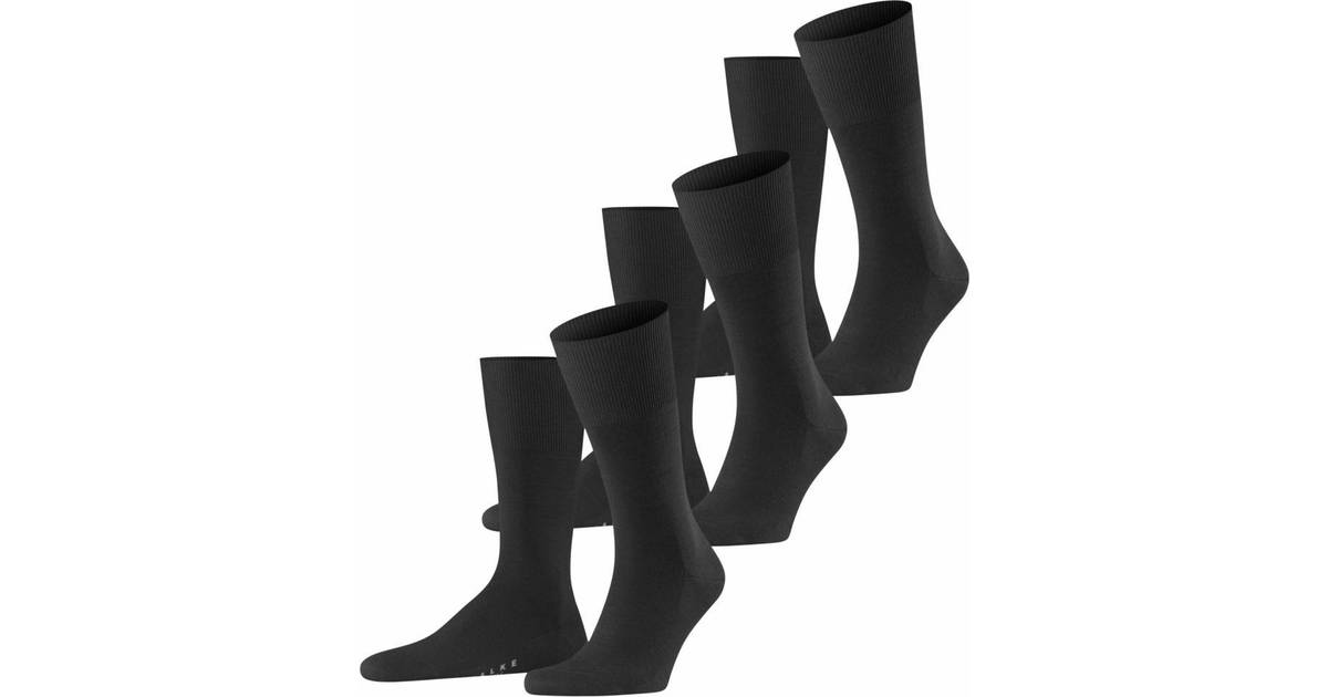 Falke Airport Socks 3-pack - Black • Se PriceRunner »