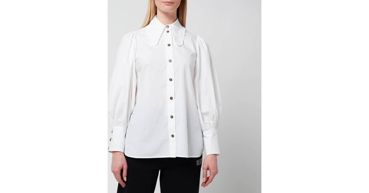 Ganni F7034 Skjorte med Ballonærmer Kvinde Skjorter Ensfarvet hos Magasin  Bright • Pris »