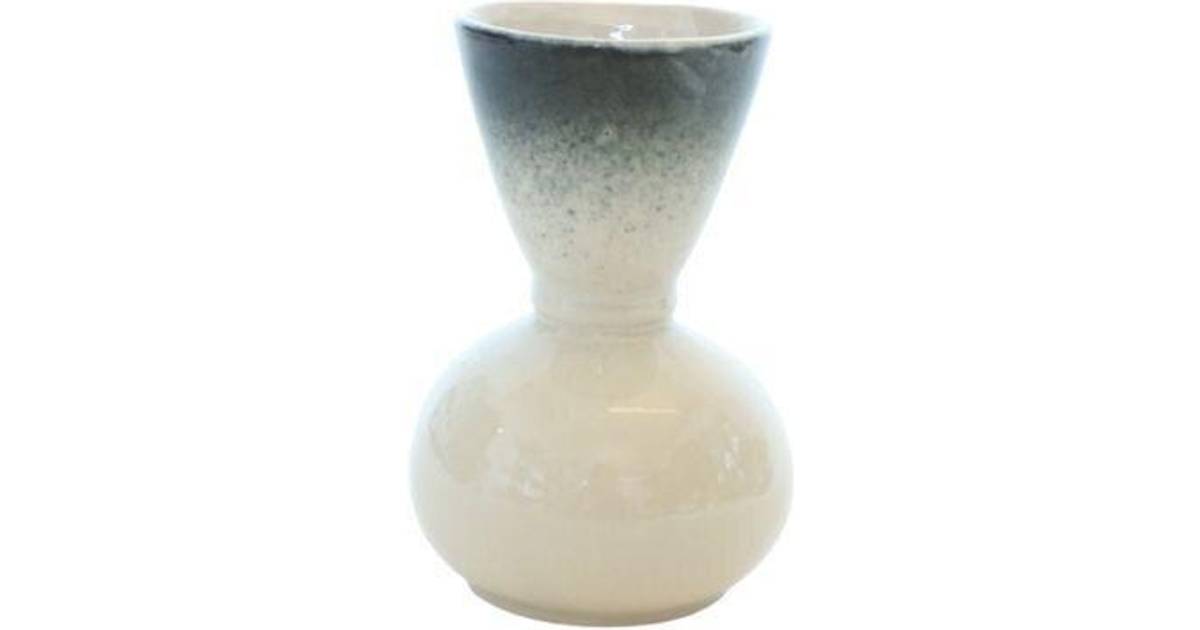 Det Gamle Apotek porcelæn Hvid og blå H 12 cm Vase • Pris »