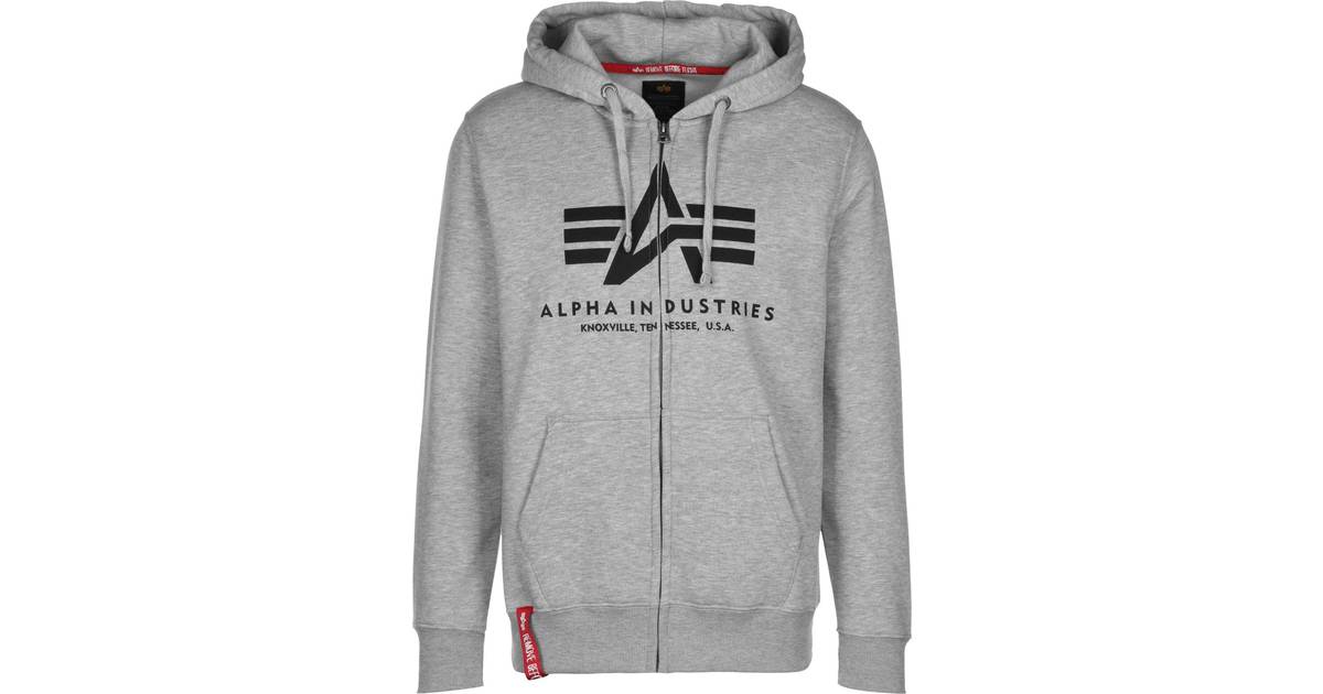 Alpha Industries Basic Zip Sweatshirt - Grey • Pris »