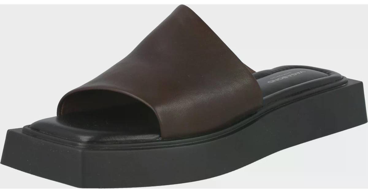 Vagabond Evy Flade sandaler i chokolade læder-Brun Chokolade
