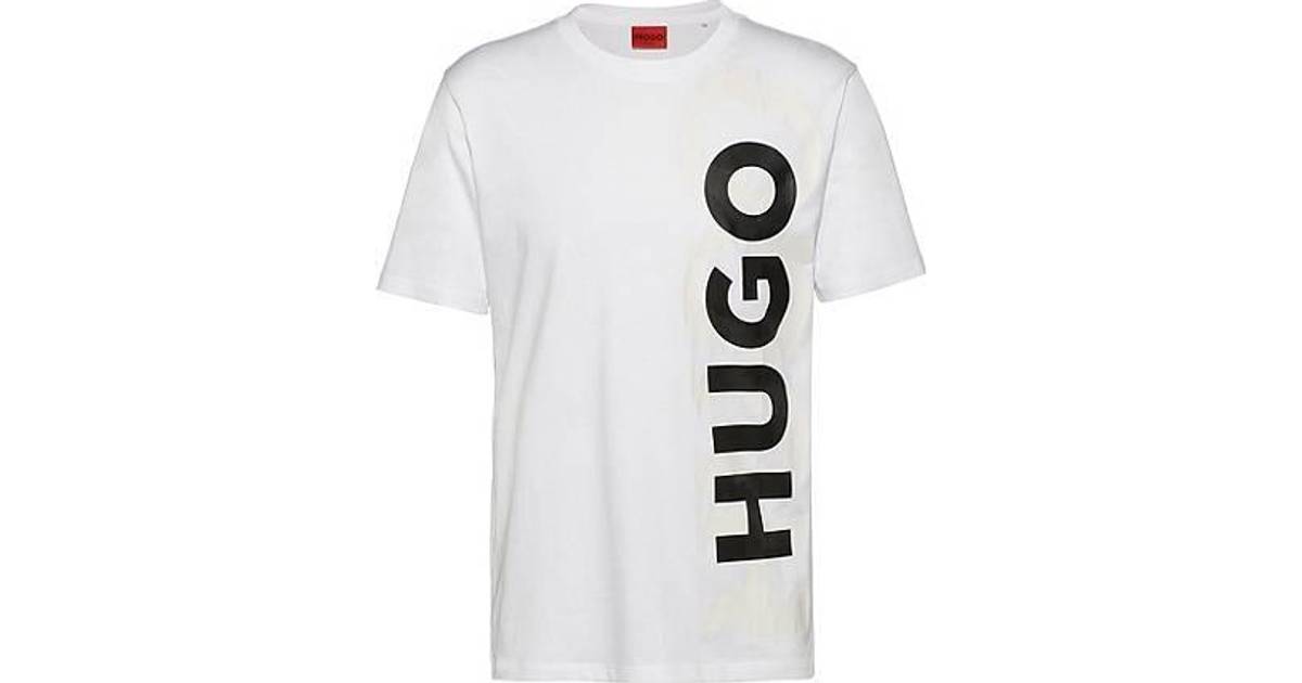 Hugo Boss Organic-cotton crew-neck T-shirt with transition logo • Pris »