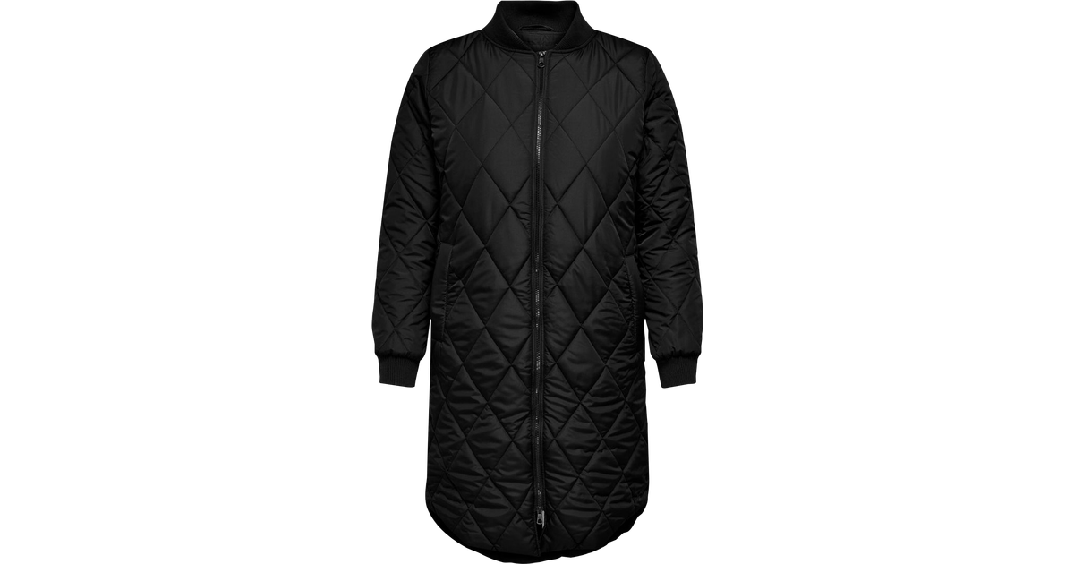 Only Carmakoma Frakke carCarrot New LS Long Quilted Jacket • Pris »