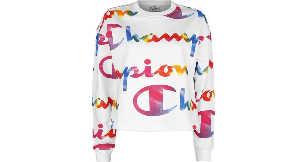 Champion Color Rave Crewneck Croptop Sweatshirt Sweatshirt Damer  multifarvet • Pris »
