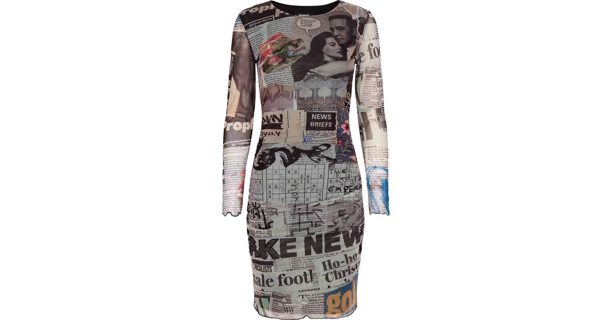 Desigual Tulle Newspaper Dress Kvinde Korte Kjoler XXXXL Blomstret  Polyester hos Magasin 2034 Gris Fresh • Pris »