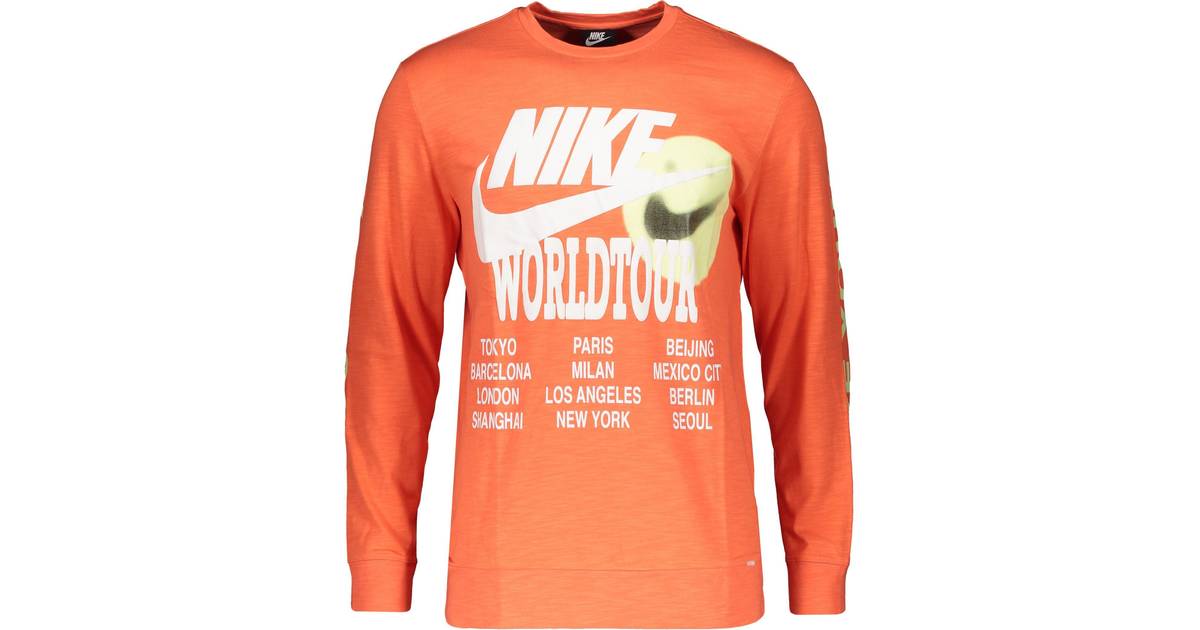 Nike T-Shirt NSW World Tour Hvid/Blå • PriceRunner »