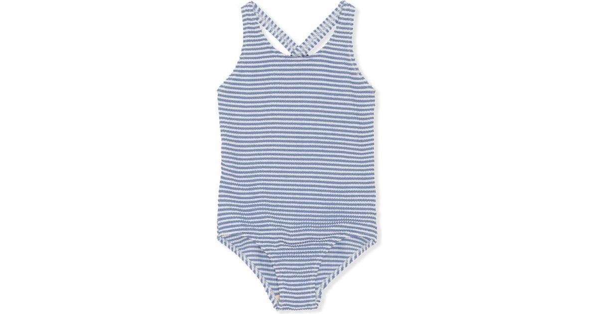 Konges Sløjd Crepe Basic Swimsuit - Fine Stripe (KS3375) • Pris »