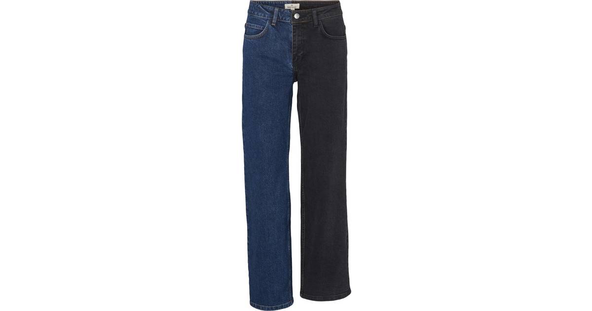Basic Apparel T. Elisa Jeans Mid Blue/Black Washed • Pris »