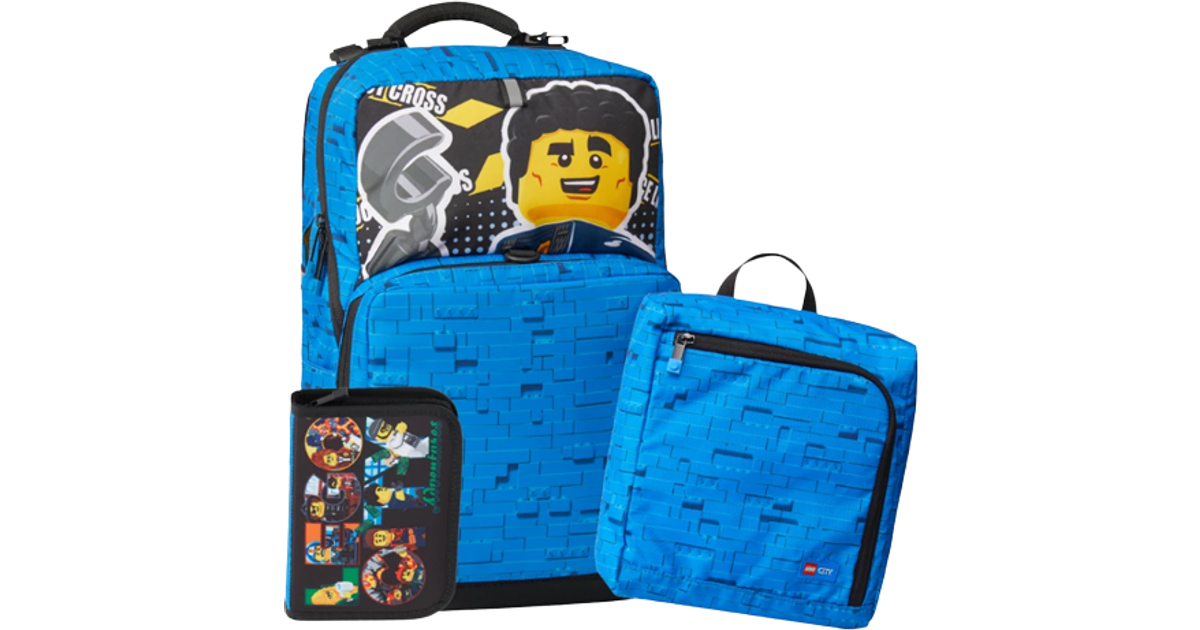 Lego Optimo+ City Pol Skoletaske - Blå/Sort • Priser »