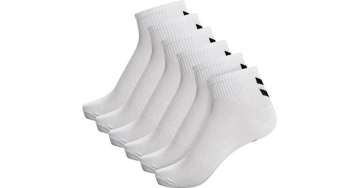 Hummel Mid Cut Socks 6-pack - White • PriceRunner »