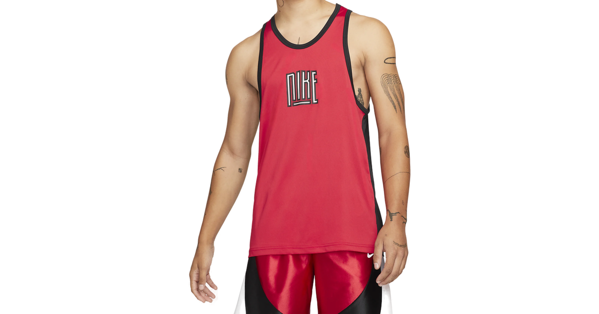 Nike Dri-FIT Basketball Jersey Men - University Red/Black/Black/University  Red • Pris »