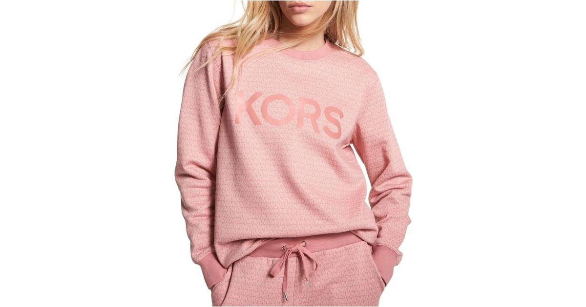 Michael Kors 9829 Logo Print Tonal Sweater Pink, Dame • Pris »