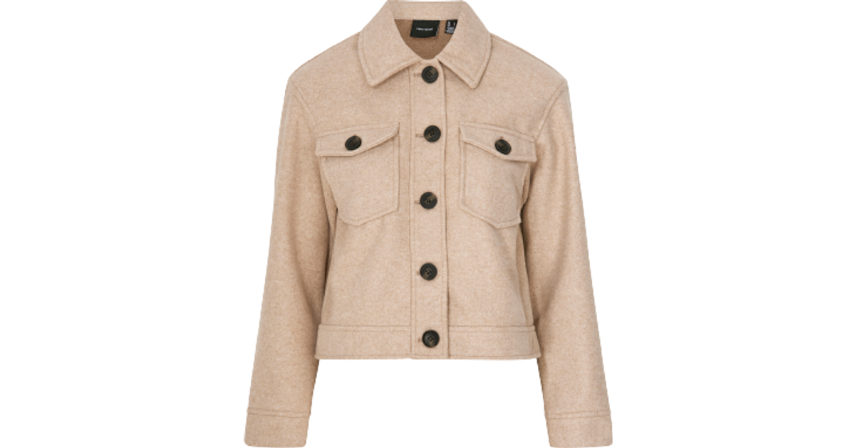 Vero Moda Fortuneally Short Jacket - Brown • Priser »