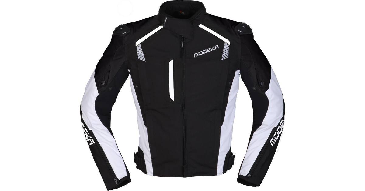 Modeka Lineos Motorcycle Textile Jacket, black-white • Pris »