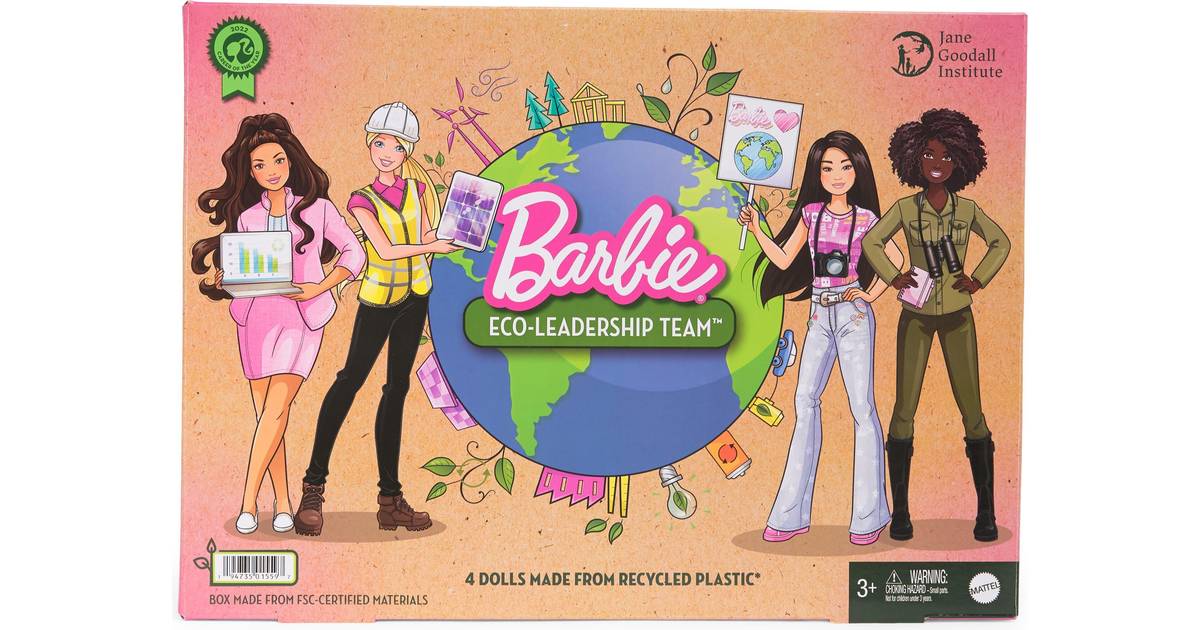 Barbie Eco-Leadership Team Dolls 4 Pack • Se priser