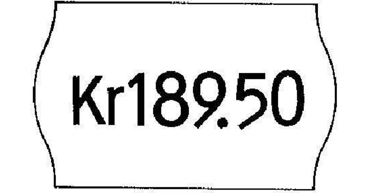 Meto Etiket 26x12mm hvid nonperm. lim 1 1500stk/rul (1500 x 6 ruller) •  Pris »