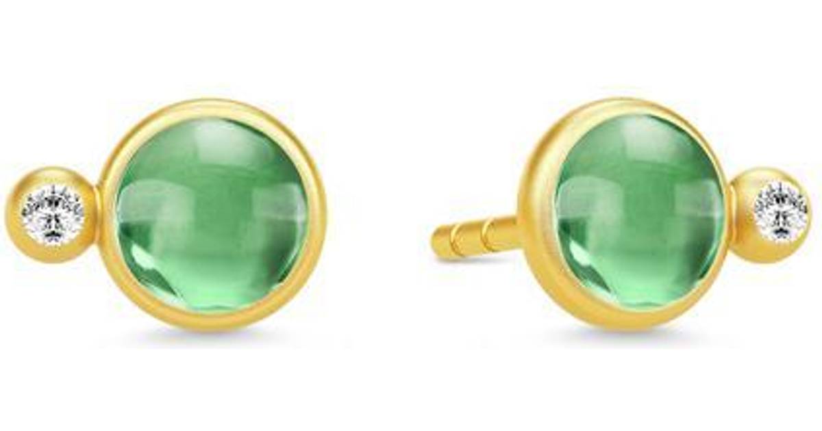 Julie Sandlau Prime Earrings - Gold/Green/Transparent • Pris »