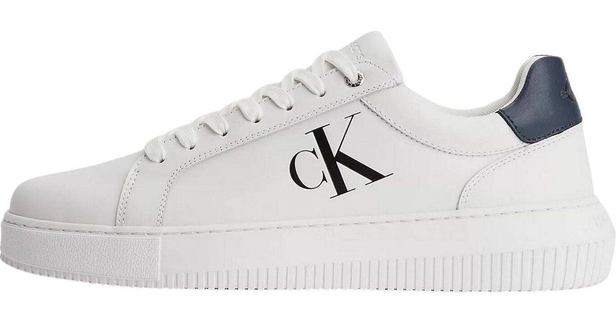 Calvin Klein Jeans Chunky Cupsole Laceup Lth White, Herre, Sko, Sneakers,  Grå