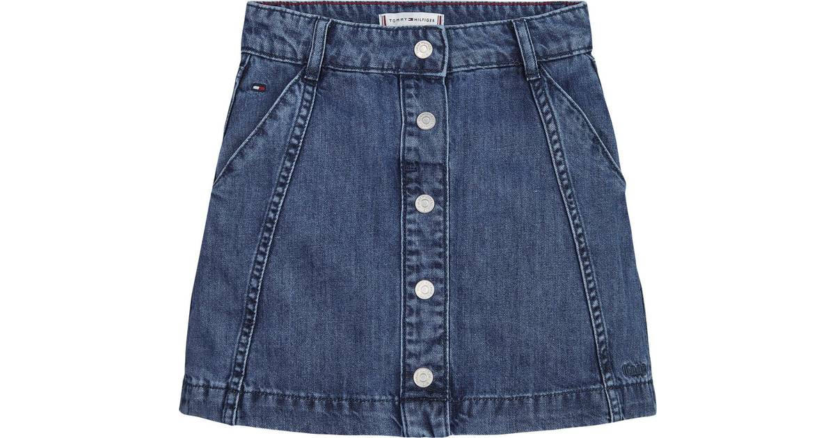 Tommy Hilfiger Button-Through Denim Skirt HEMP • Pris »