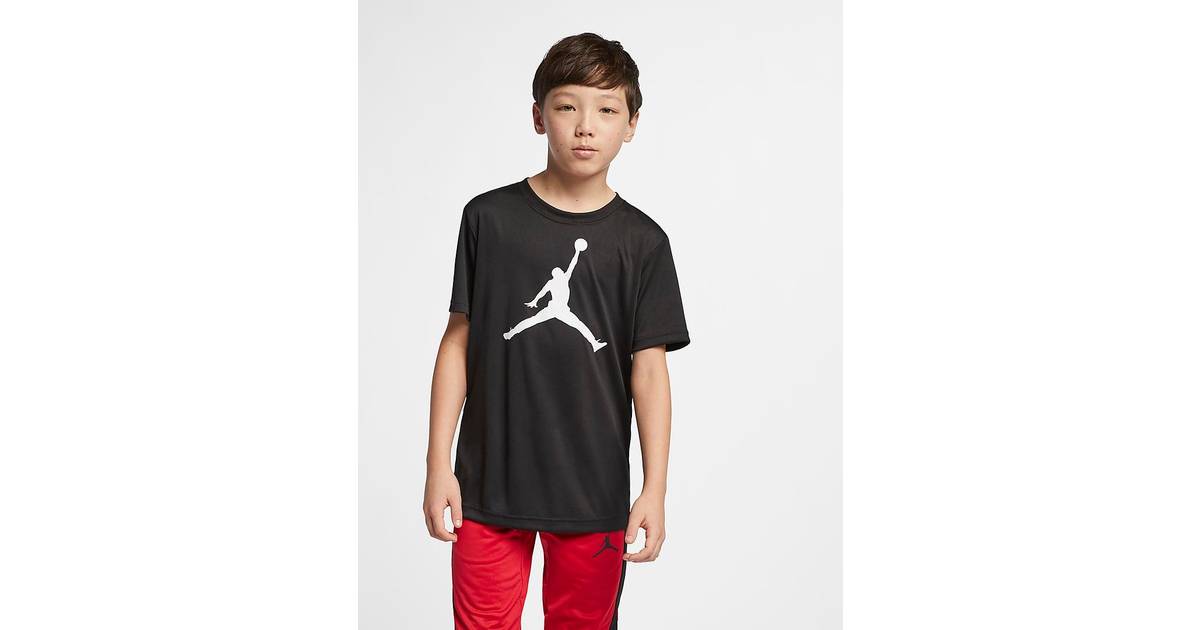 Nike Kid's Jordan Dri-FIT T-Shirt - Black (HA2543-023) • Pris »