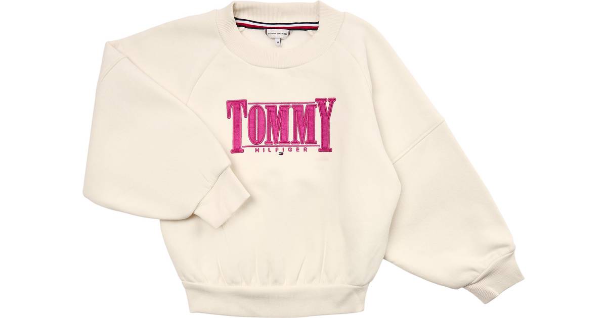 Tommy Hilfiger Tommy Sateen Logo CN Sweatshirts hos Magasin Ivory Petal •  Pris »