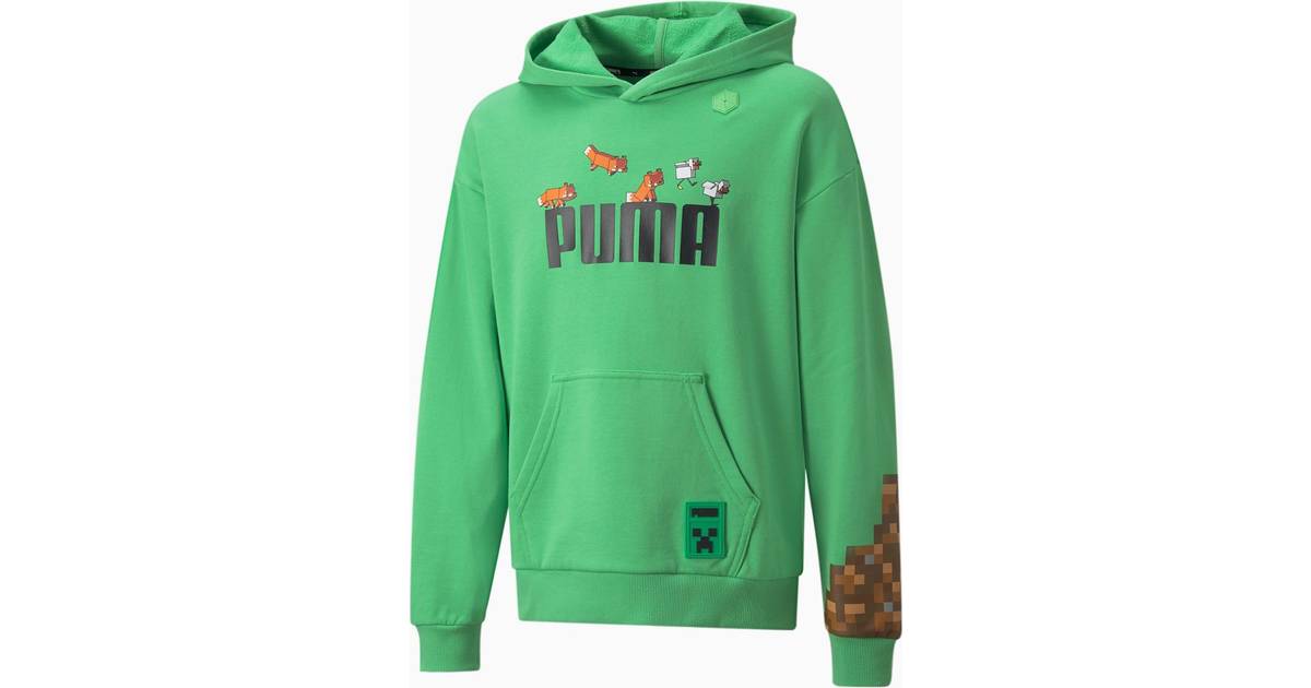 Puma Youth x Minecraft Hoodie - Vibrant Green (533436_87) • Pris »