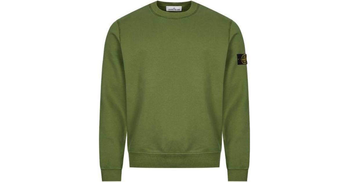 Stone Island Cotton Sweatshirt - Olive • Se priser »