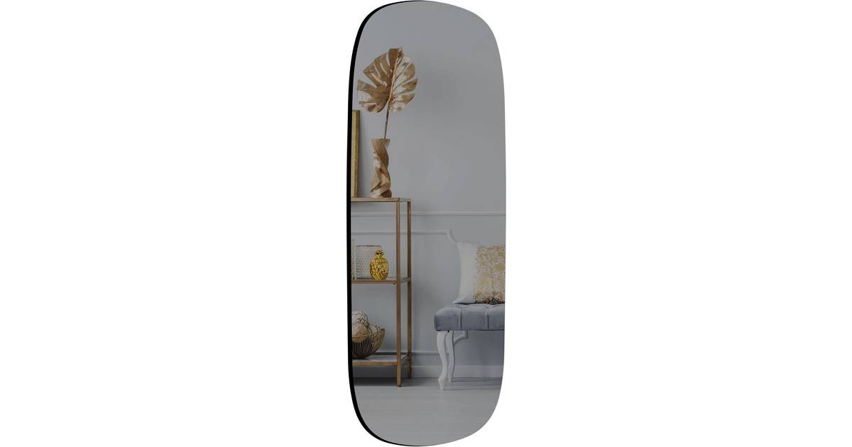 Incado Modern Spejl, ovalt, varm grå, H137 Fri fragt Vægspejl • Pris »