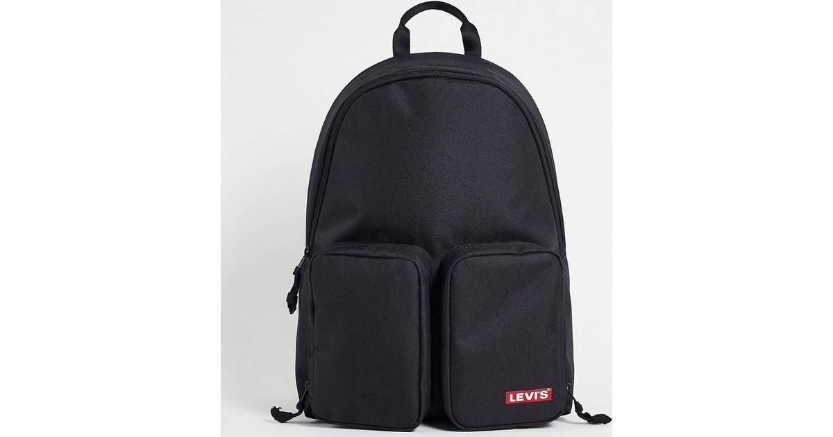 Levi's Sort rygsæk med forlommer og firkantet logomærke SORT No Size • Pris  »