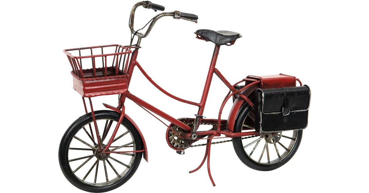 Dekoration Cykel rødmetal 29x10x18cm Dekorationsfigur • Pris »