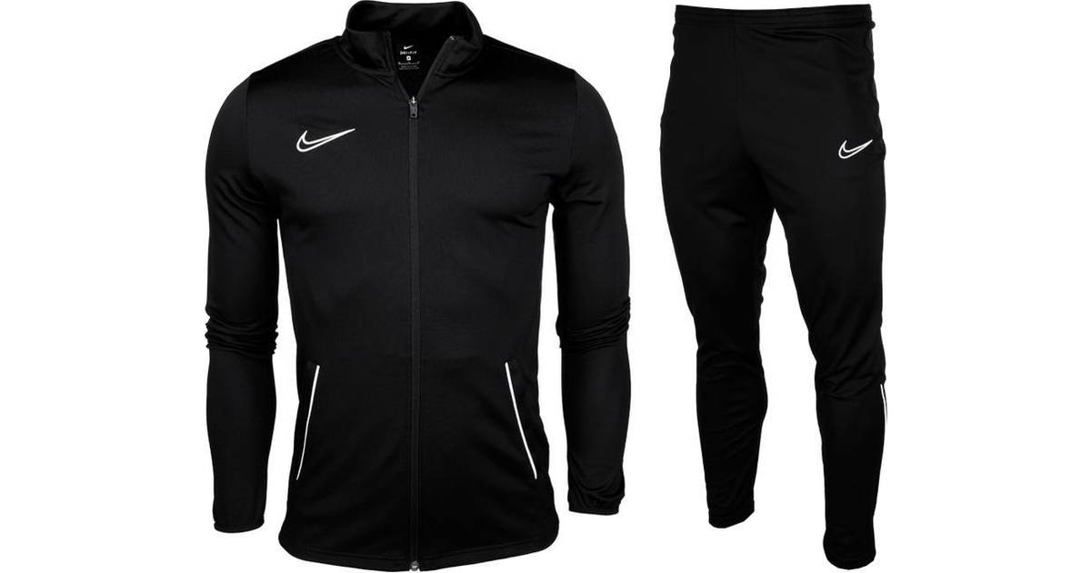 Nike Dri-Fit Academy Men's Knit Football Tracksuit - Black/White/White •  Pris »